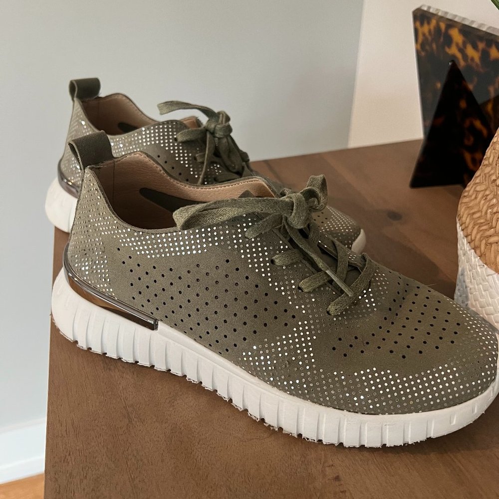 Women's Olive Green Designer Sneakers - Size 39